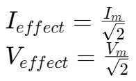 有效电流和有效电压