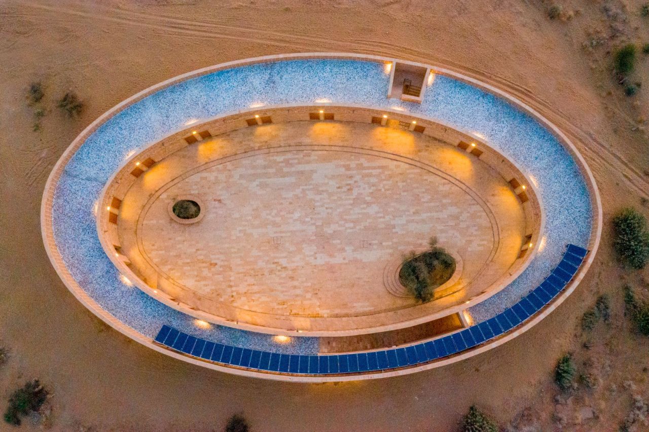 A view from above of the Rajkumari Ratnavati Girl's School.